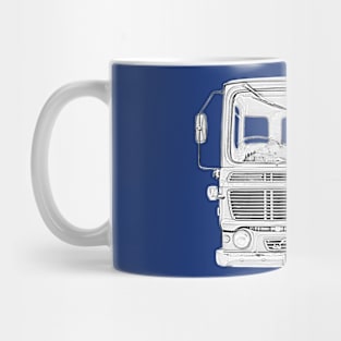 AEC Mandator classic 1970s British lorry monochrome Mug